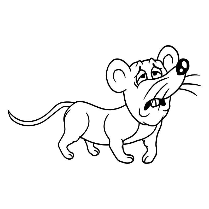 Mouse exhausted sad desperately tired suffering sweet