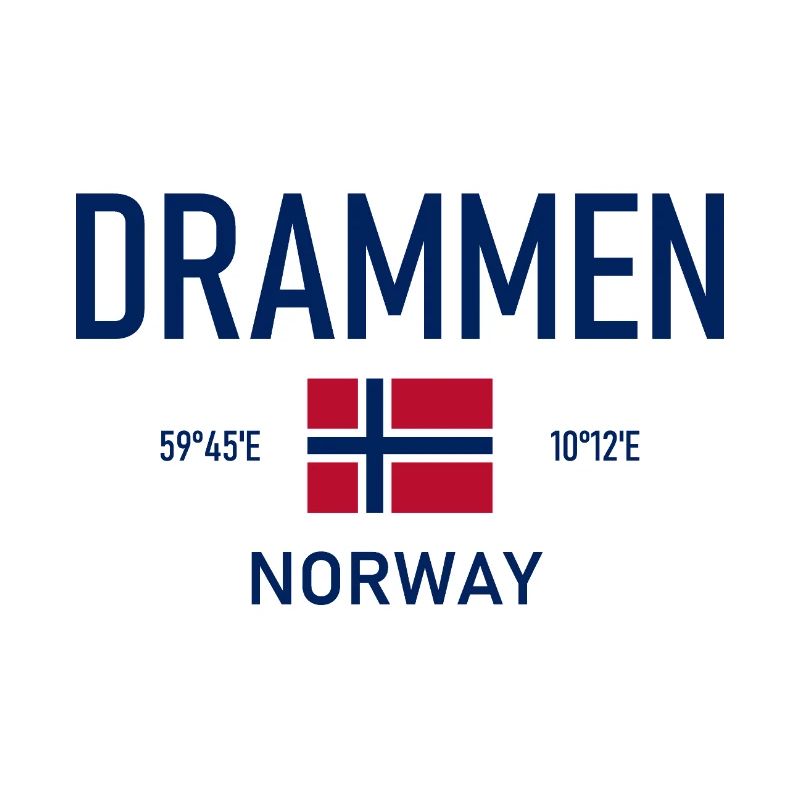 Drammen - Norway - Coordinates - Flag