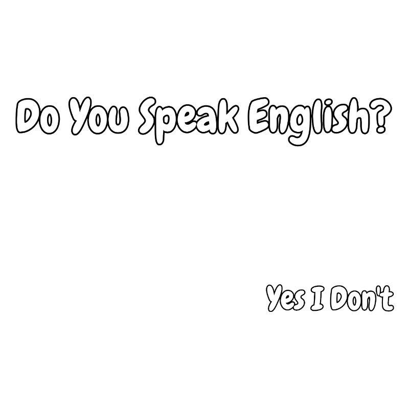 Lustiges Design eines englischsprachigen Witzes