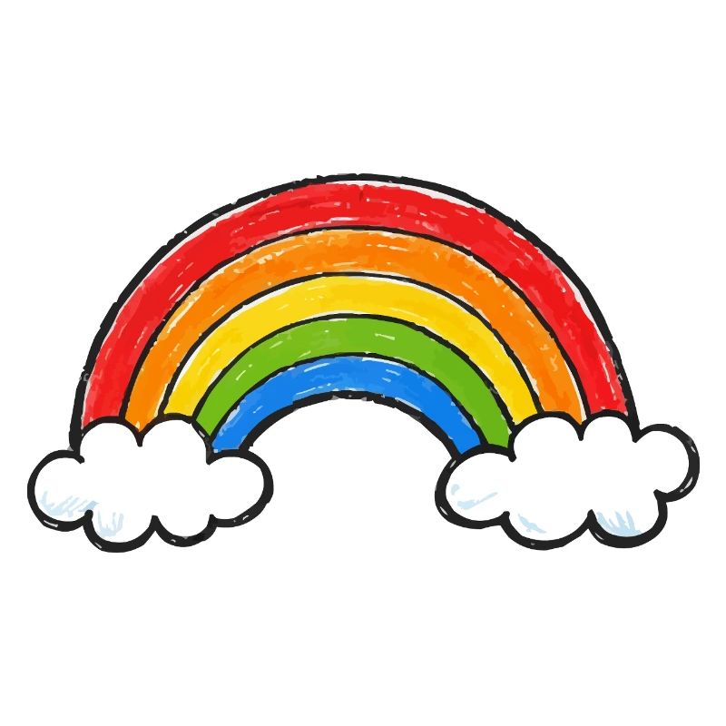 Handgezeichneter Regenbogen