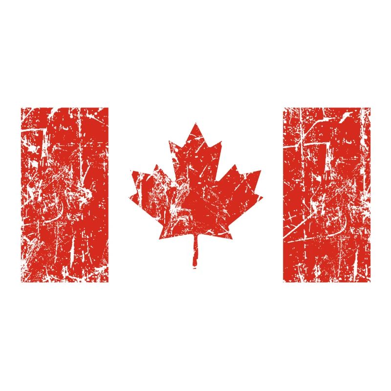 Canada flag vintage effect
