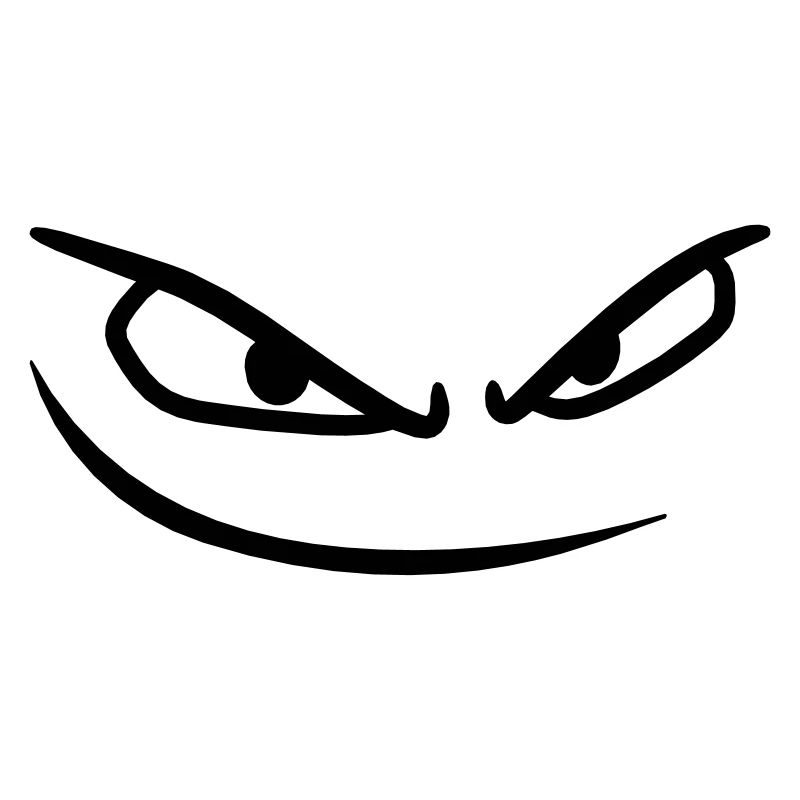 face evil eye dangerous comic carto carto