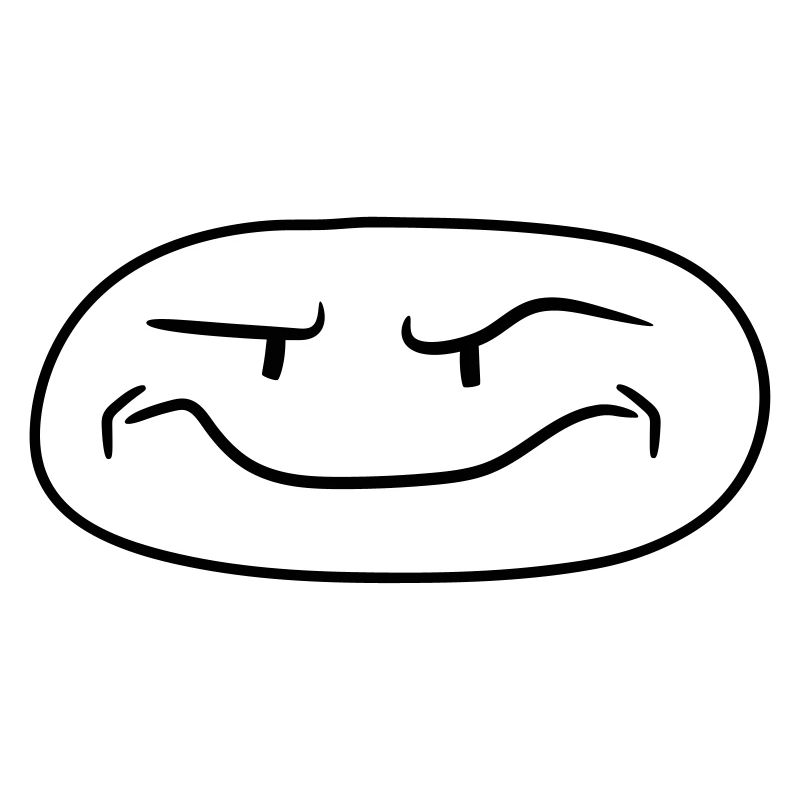 head funny face monster skeptical cool comic