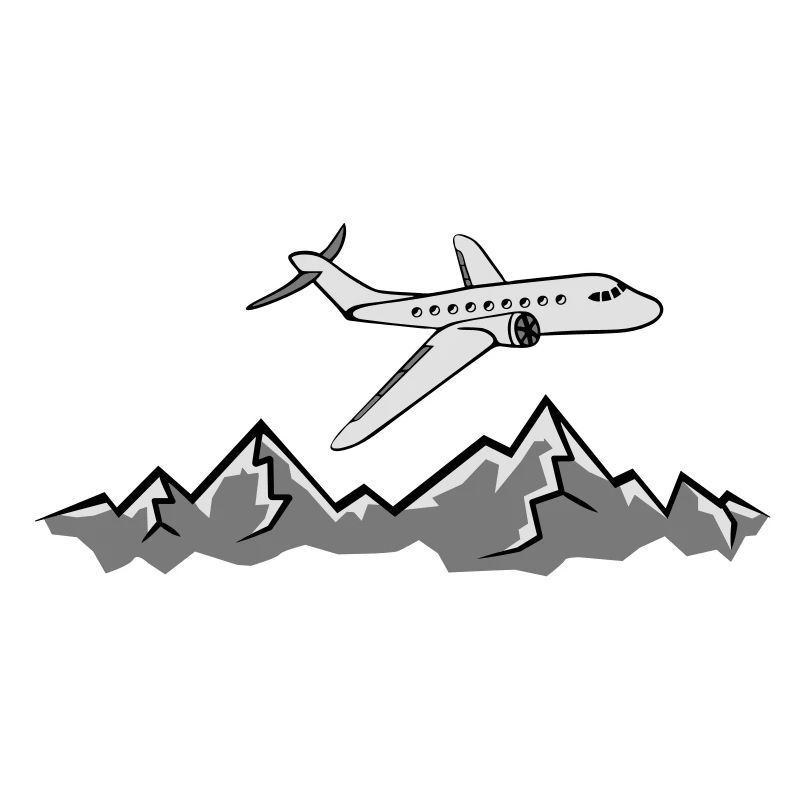 mountains alps line airplane plane fly pilot holid