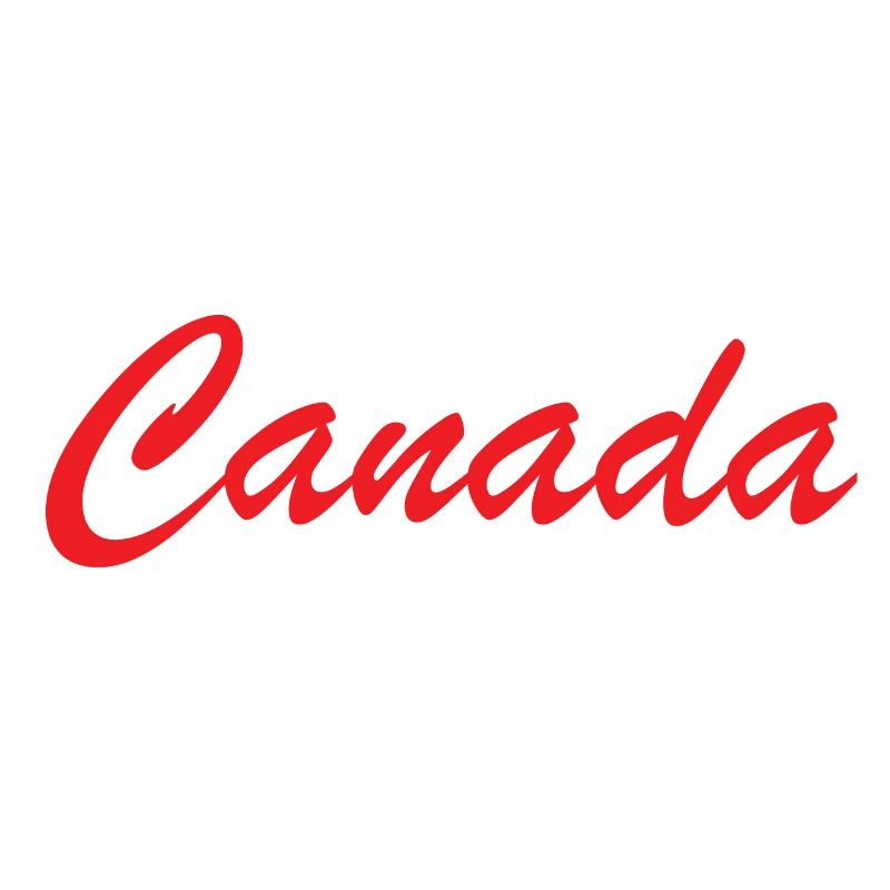 Lettrage Canada Script Rouge