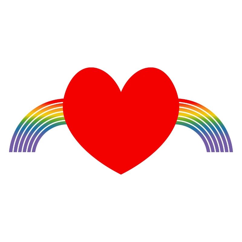 Rainbow pride heart