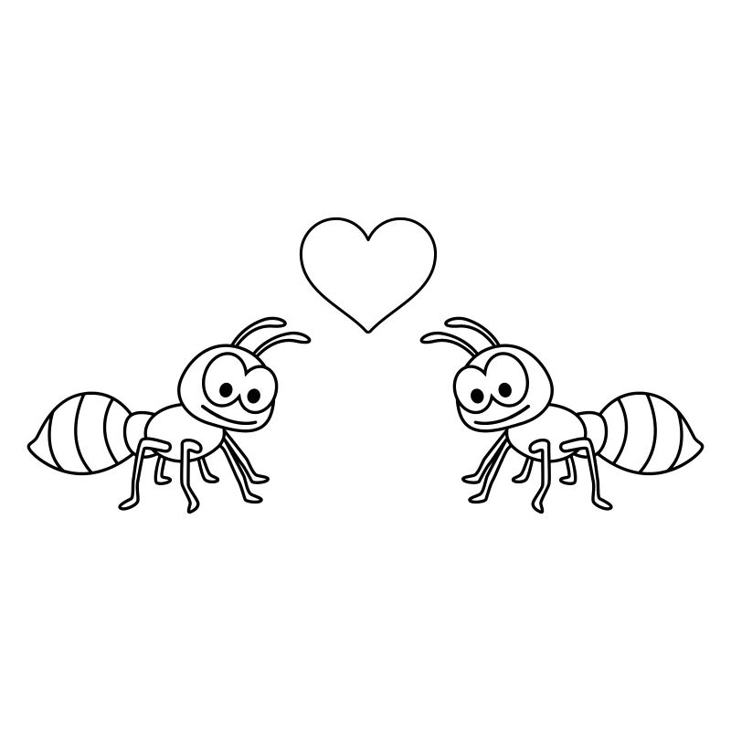 Fourmi Comic Couple amour