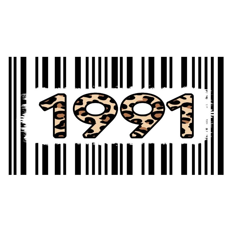 1991 geburtstag 31 jahre jubiläum barcode leopard