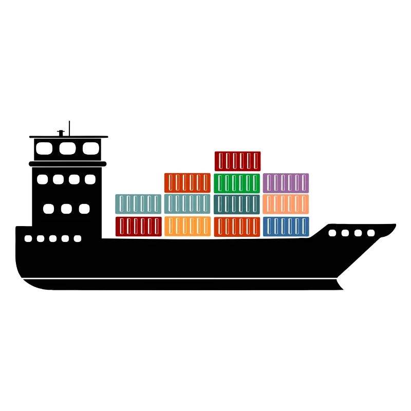 Sea container ship or boat with containers