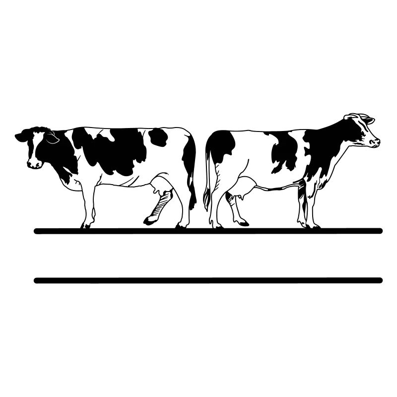 Cow monogram transparent