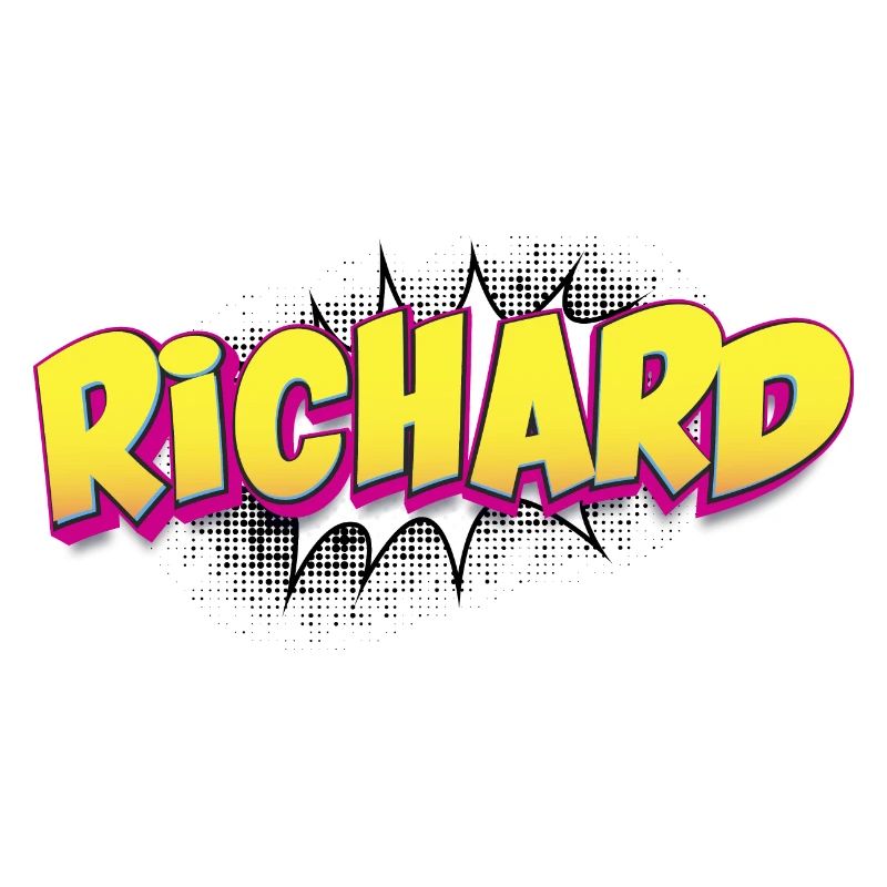 Richard Benutzerdefinierter Name Comic-Buch-Stil Pop-Art,