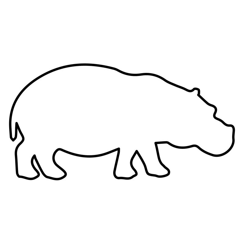 nilpferd silhouette