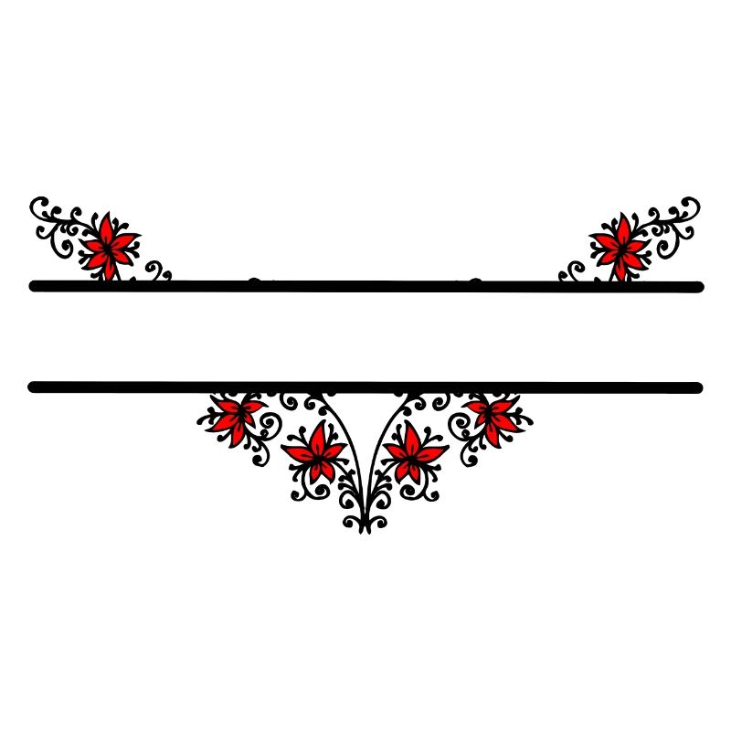 Bannière décorative de fleur