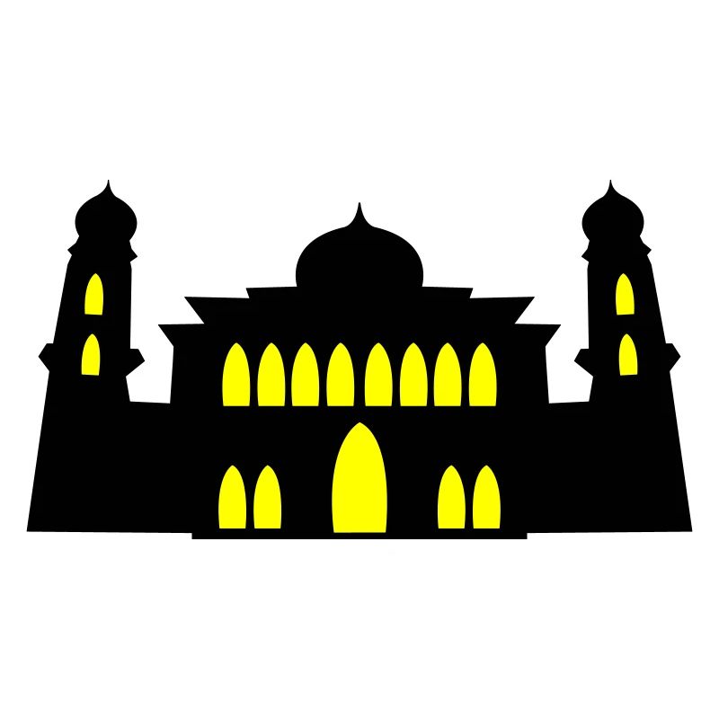 mosquée, silhouette