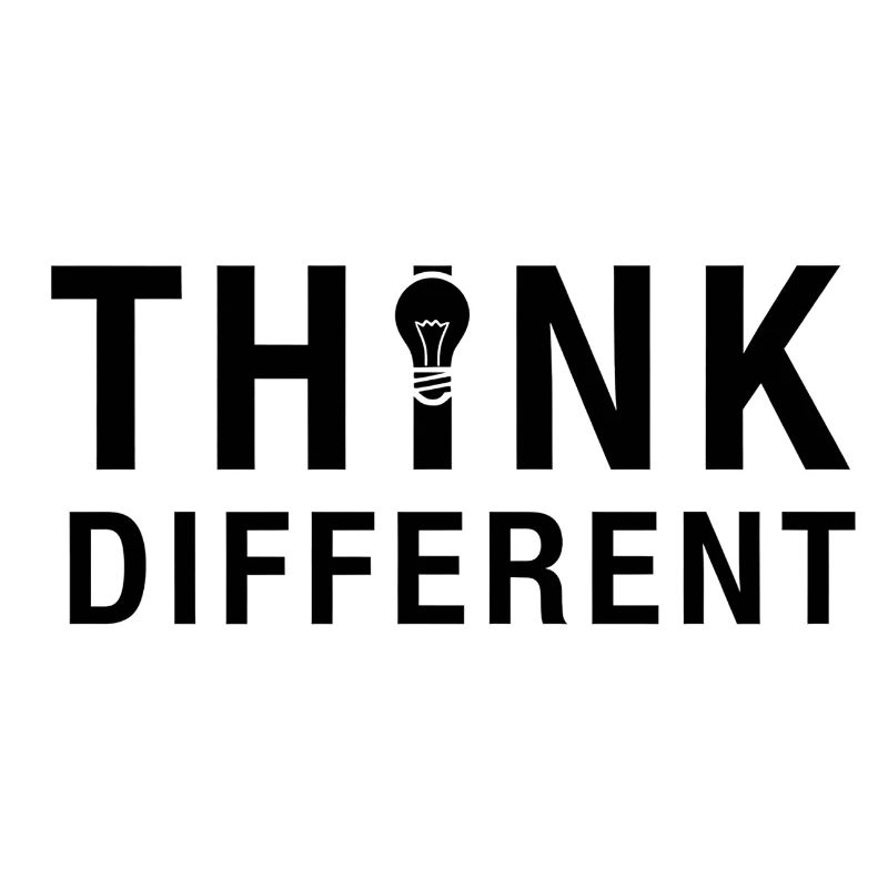 Creative Think Different Lightbulb Design
