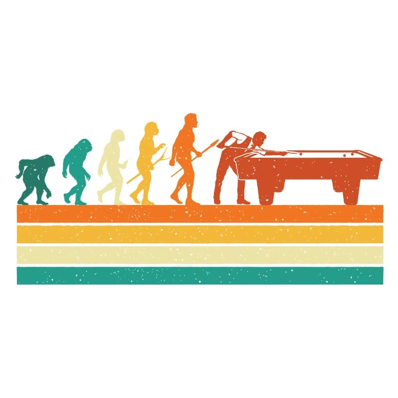Billard Evolution Queue Sports Fan 8 Ball Humor