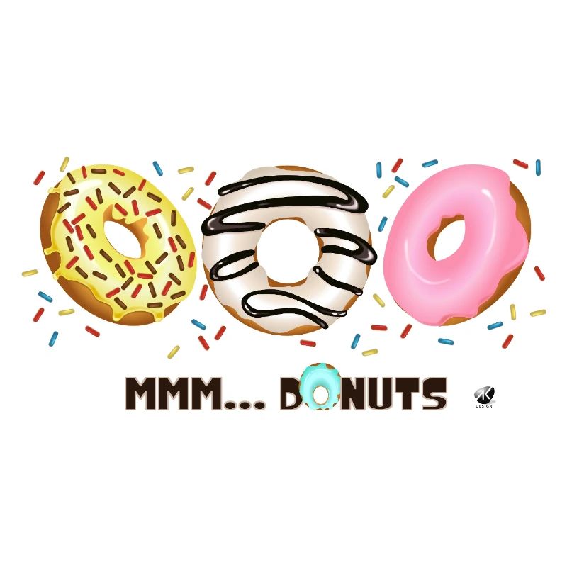 Glazed Donuts with Sprinkles Illustration