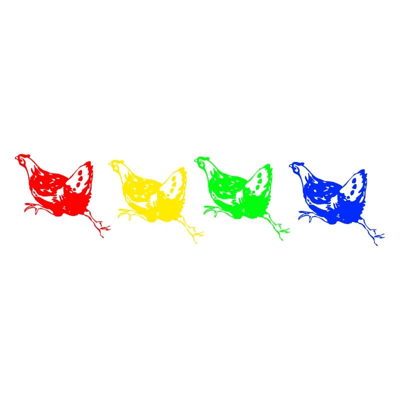Regenbogen Huehner