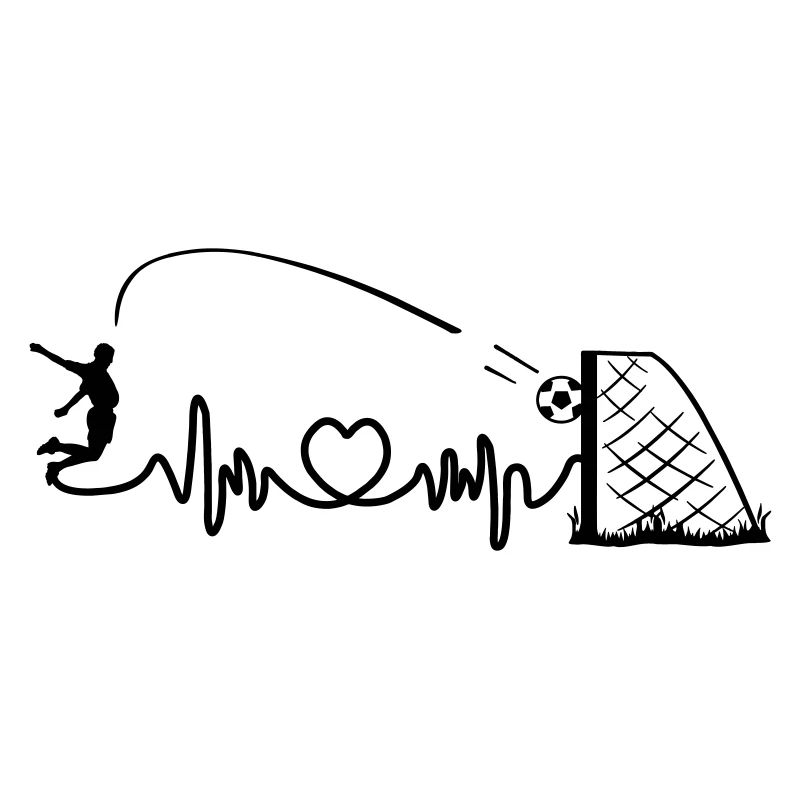 Fußball Header Ziel Herzfrequenz Cardio Vektor