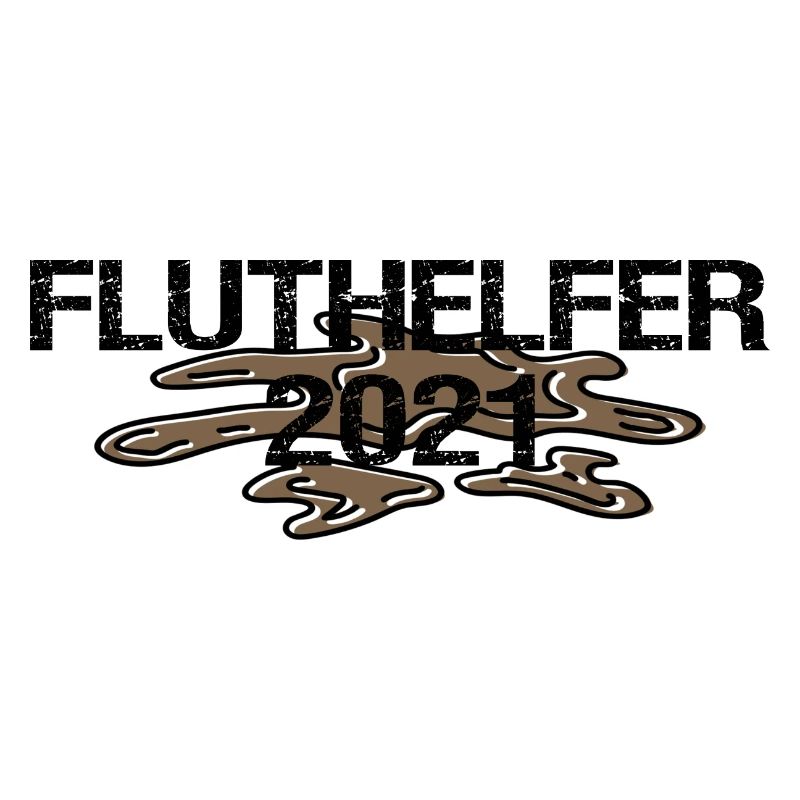 Fluthilfe | Flut Helfer Hochwasser Eimerkette Held