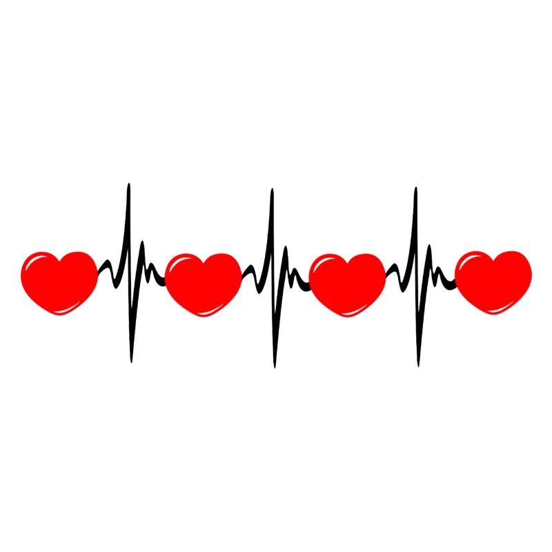 Herzfrequenz hartes rotes Cardio-EKG