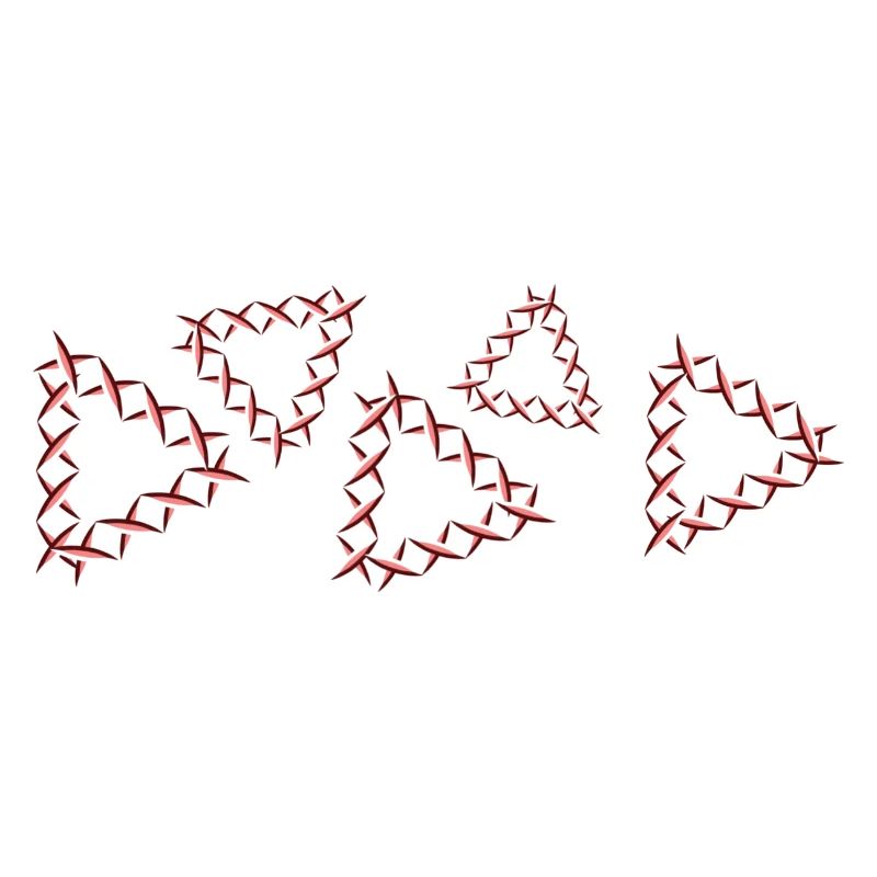 triangular shapes crosses red