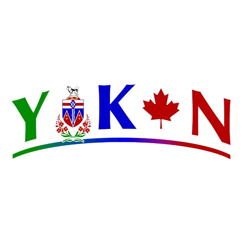 YUKON state with flag