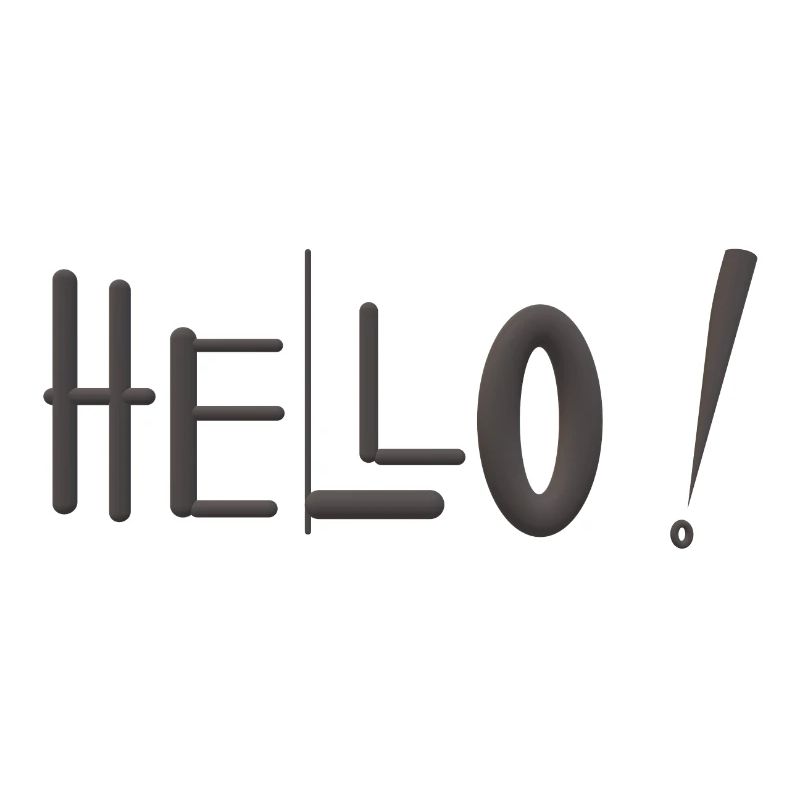 Hello Print von Iza Fabian,Shirt,Pullover und co.