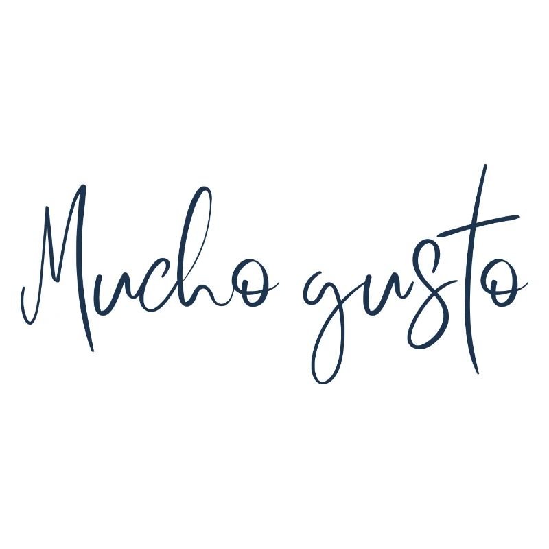 Mucho Gusto - Conception de salutation espagnole amicale