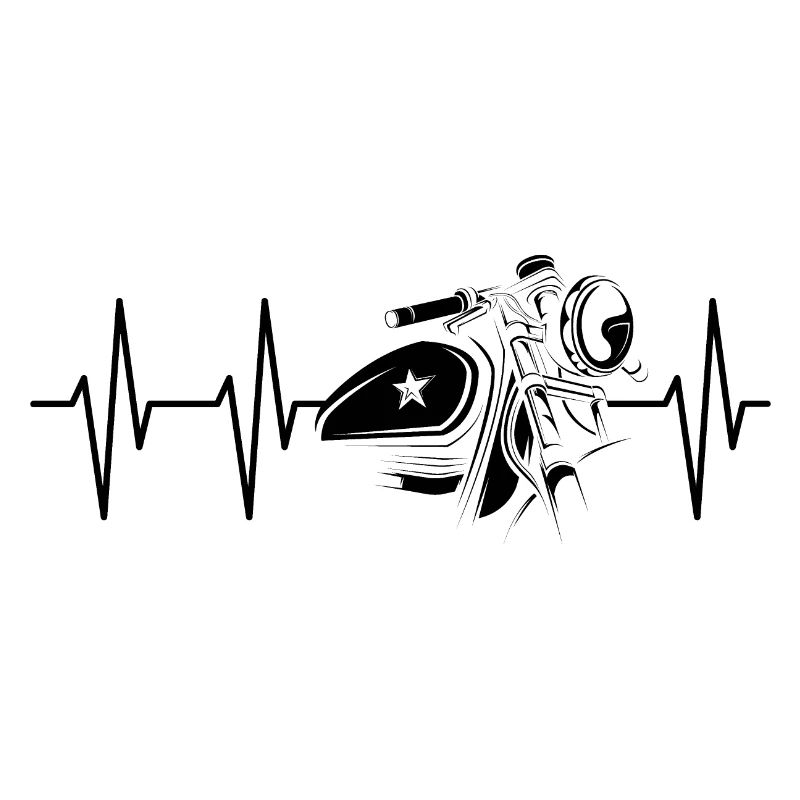 Custom Bikes Heartbeat Pulse ECG Motorcycles Biker