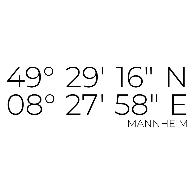 coordinates Monnem Mannheim