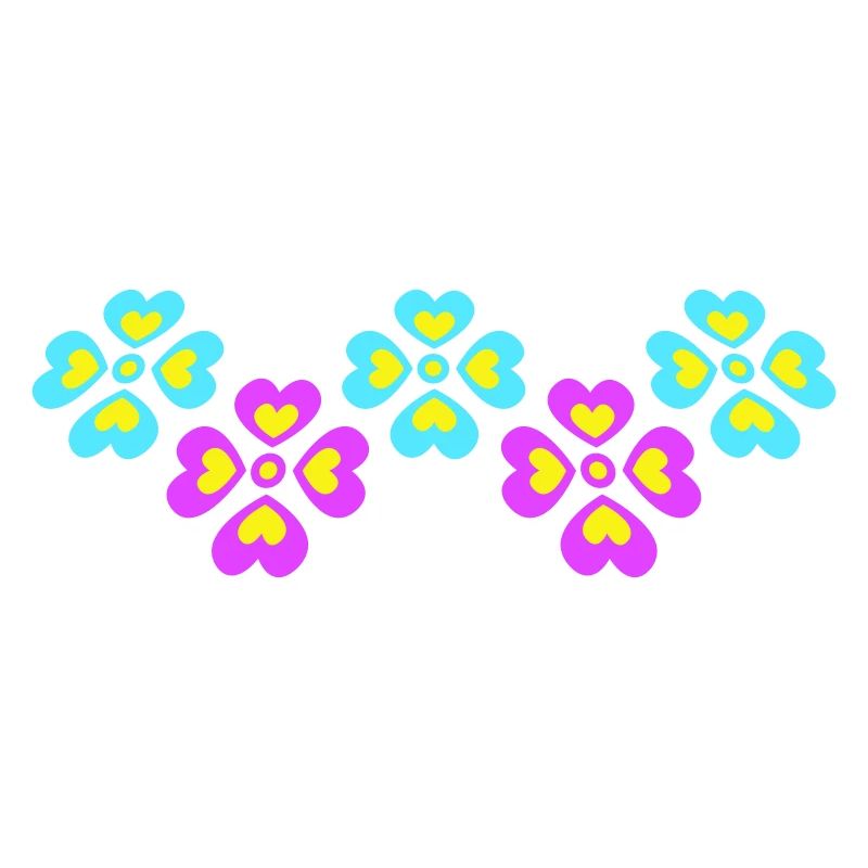 Beaucoup de fleurs colorées belle conception de motif décoratif