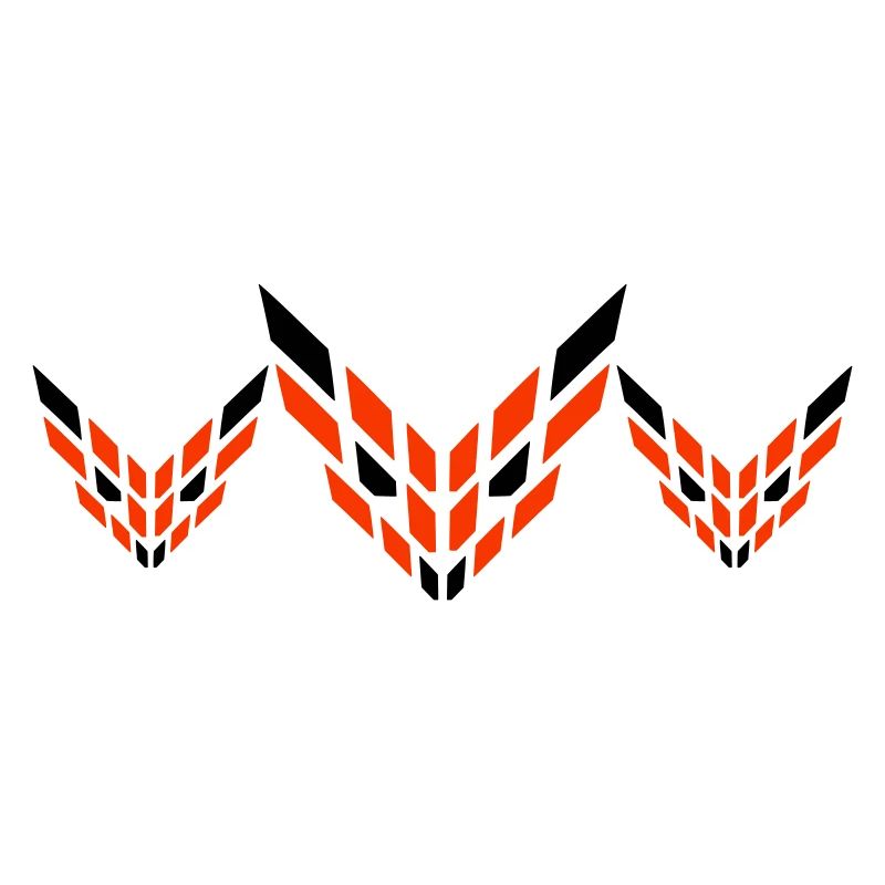 3 Renards Logo Abstrait Evil Eye Friends Équipe