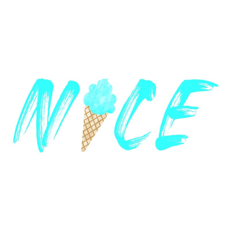 nice hellblau Eis Waffel Eistüte cool Eiscreme