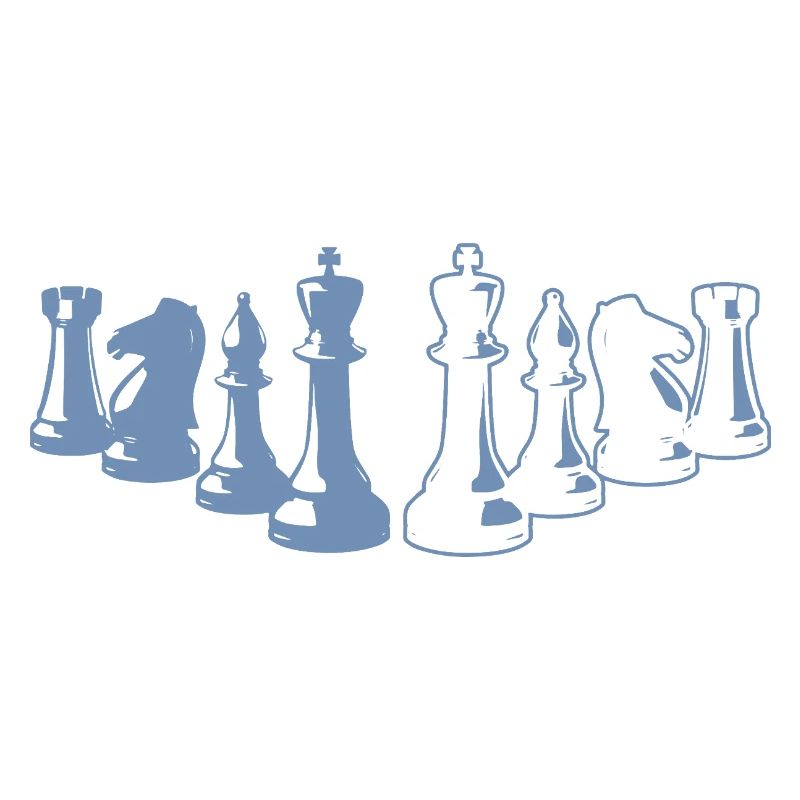 Minimalist Chess Silhouette Chessboard Des