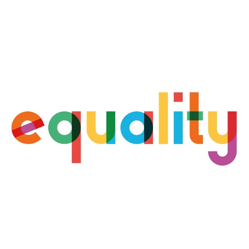 Equality - Rainbow Typography
