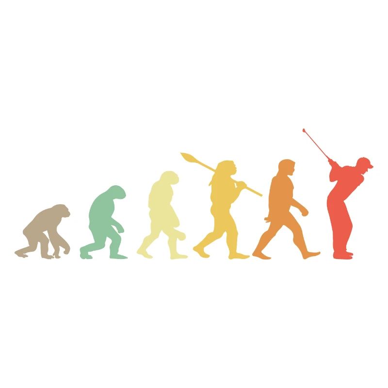 Golf Evolution Retro Geschenk für Golfer