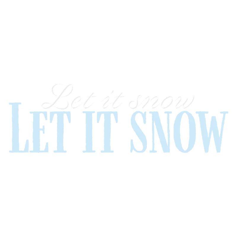Let It Snow Script Bleu Glacé