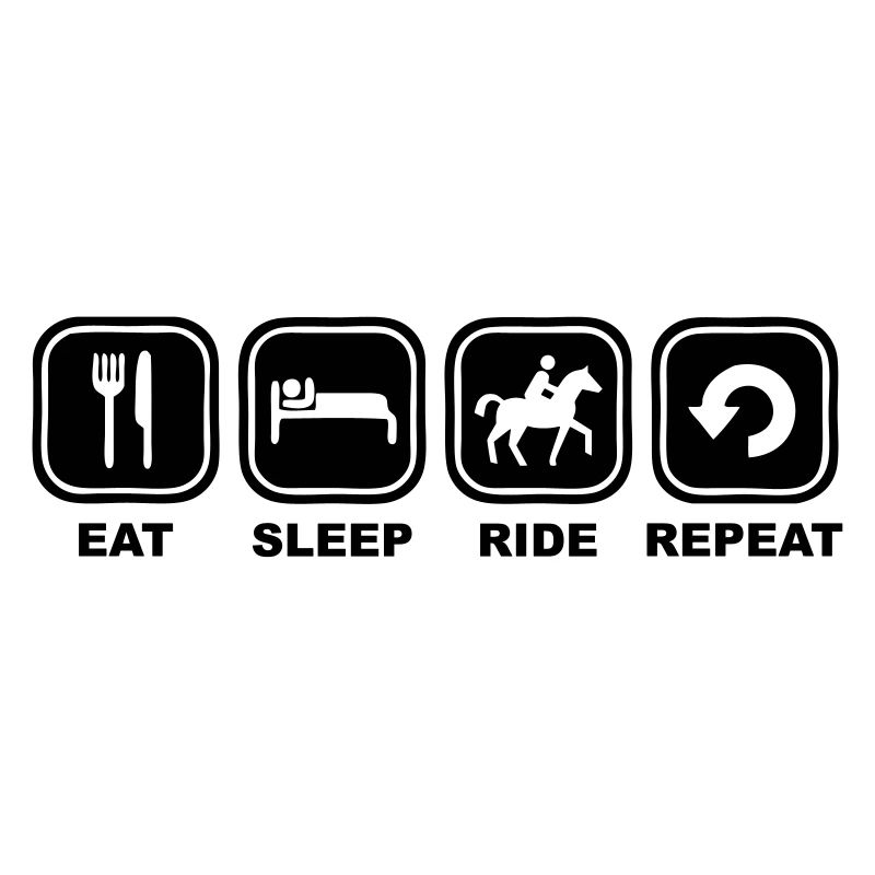 Manger le sommeil Ride Répéter à travers