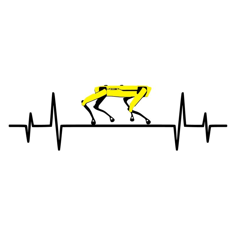 Herzschlag Spot Roboterhund Boston Dynamics Gelb