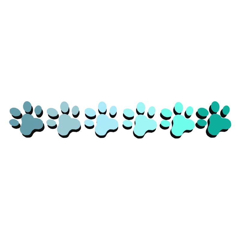 Conception abstraite d’empreinte de patte dans les couleurs de la mer