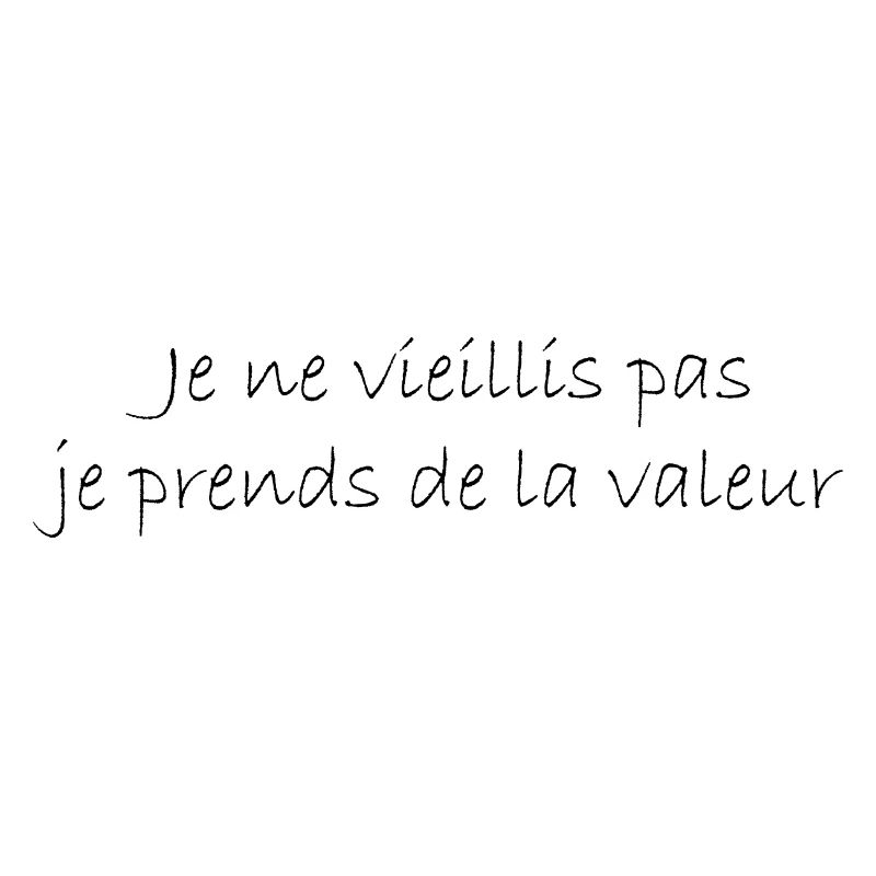 I'm not getting old, I'm increasing in value