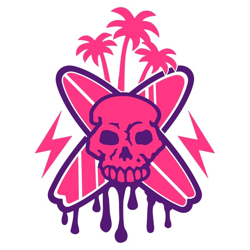 Surfing (Skull & Palms)