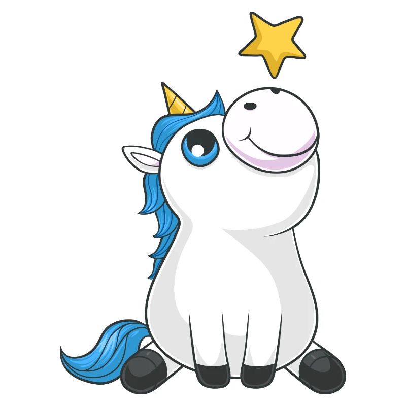 Süßes Comic Einhorn