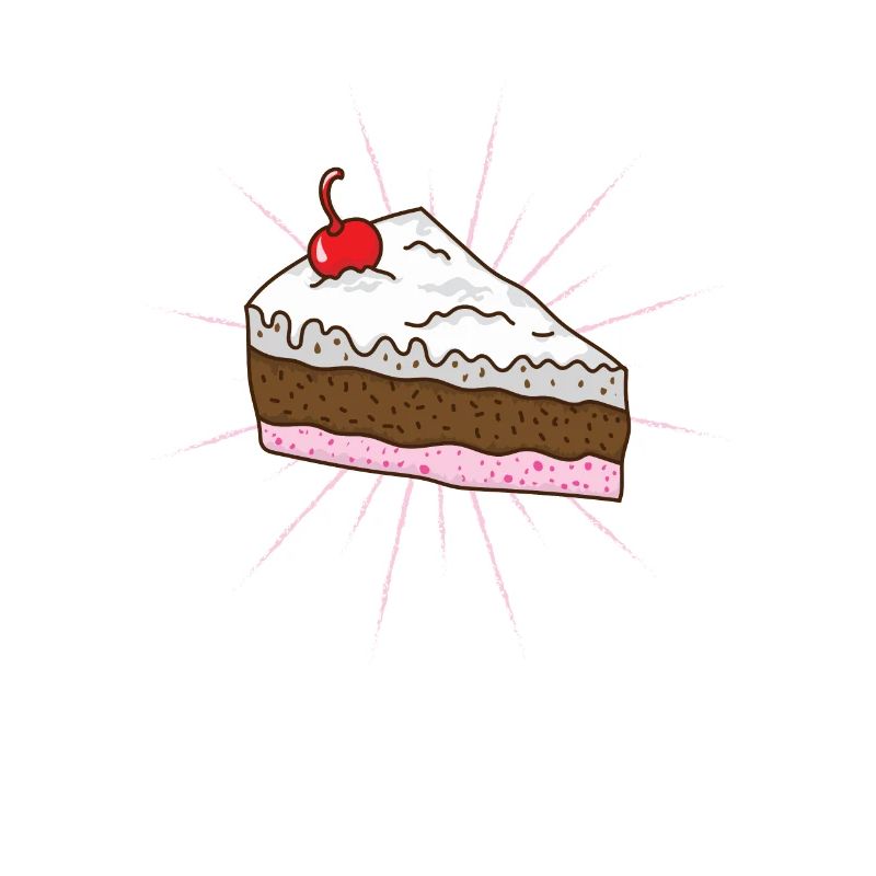 Stück Torte mit Kirsche Kuchen Konditorei