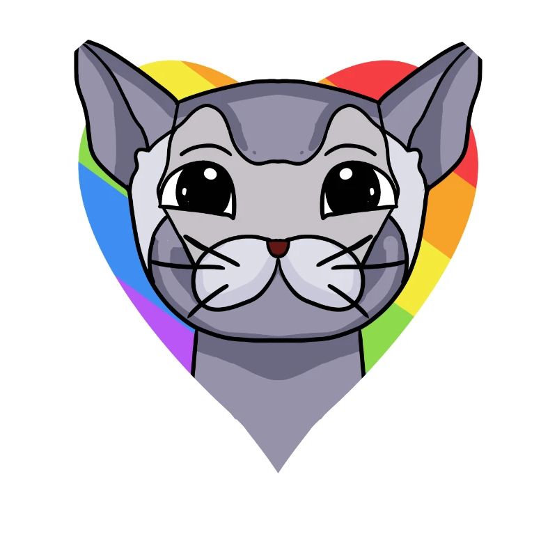 LGBT Katze Britisch Kurzhaar Regenbogen