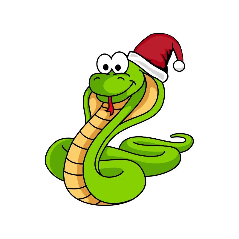 Snake Cobra Comic Christmas
