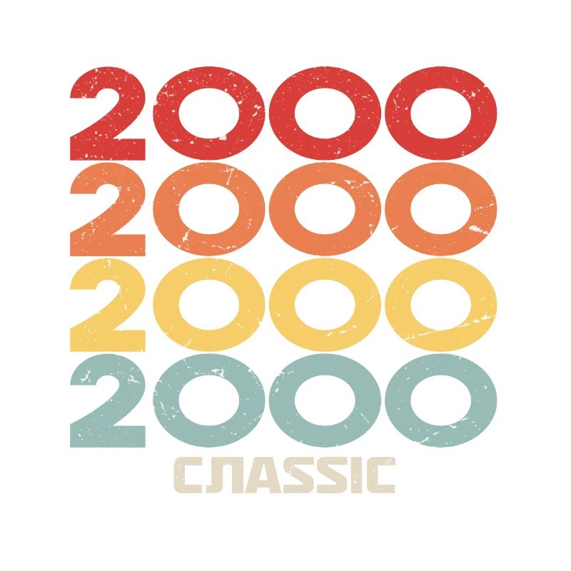 2000 Anniversaire dans le style vintage classique 2000