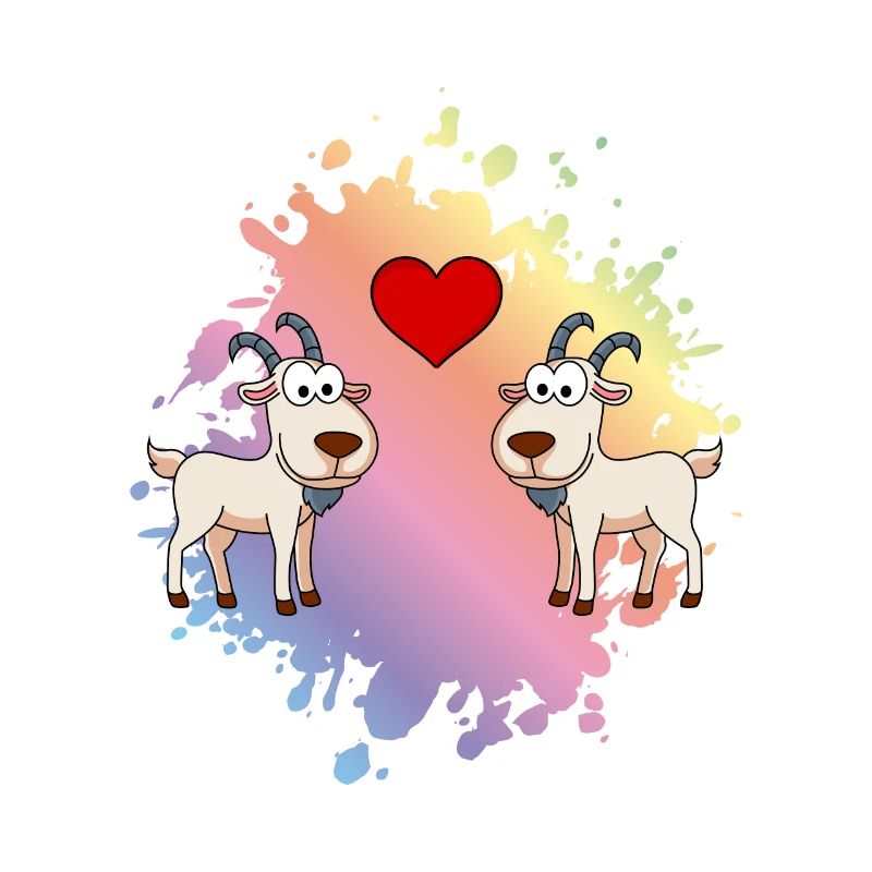 Bergziege Comic Paar Liebe