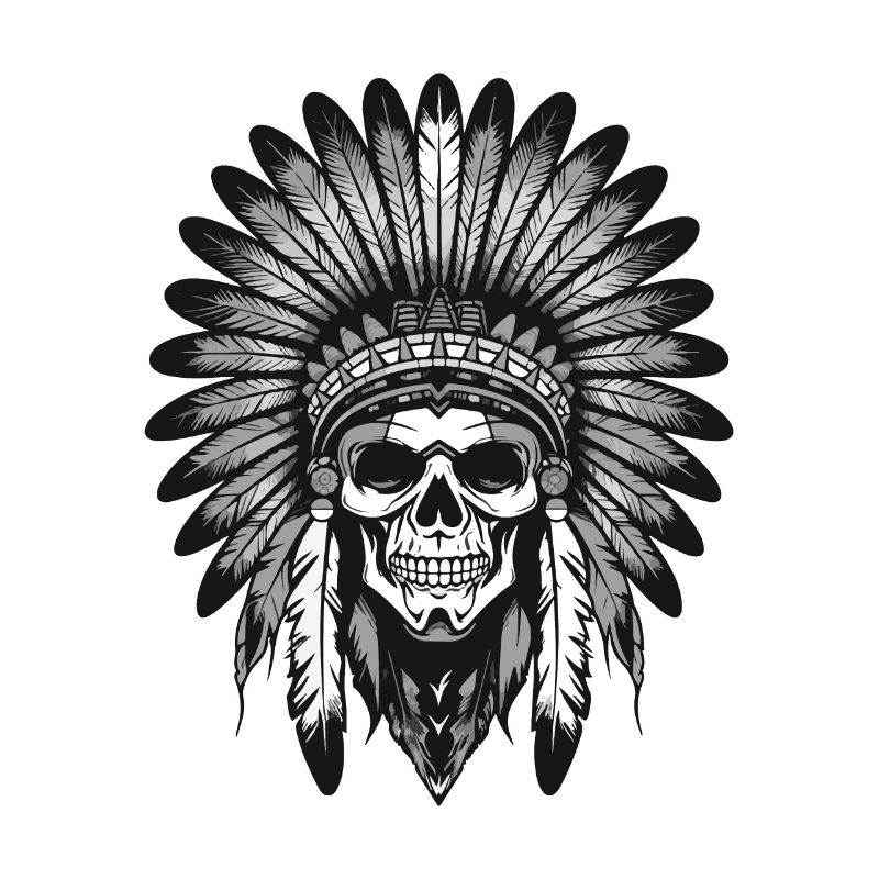 Chef du crâne indien Apache